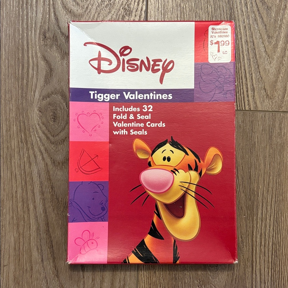 VINTAGE Tigger 32 Count Fold And Seal Valentine's Cards NIB